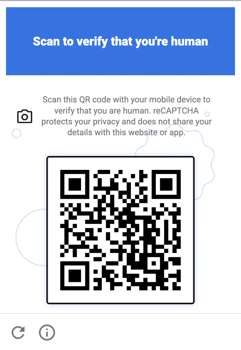 تحدي رمز QR الجديد في Recaptcha V2 مدعوم أصلاً في Anti-Captcha